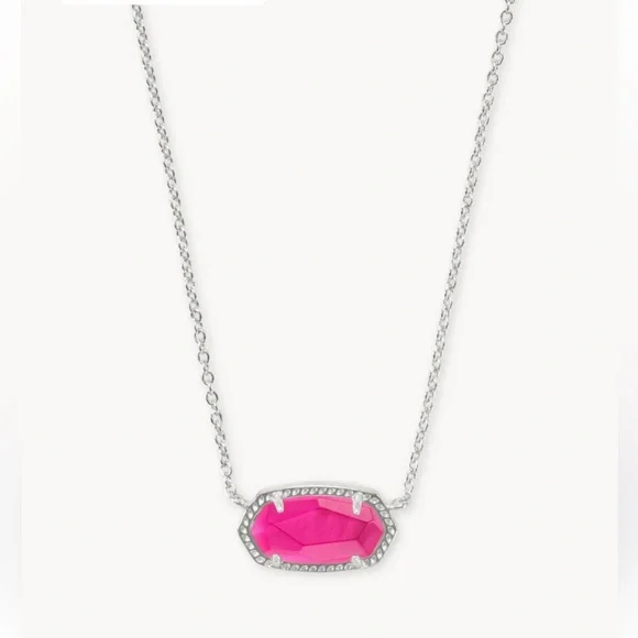 Kendra Scott Elisa Silver Pendant Necklace in Azalea Illusion - Picture 3 of 6